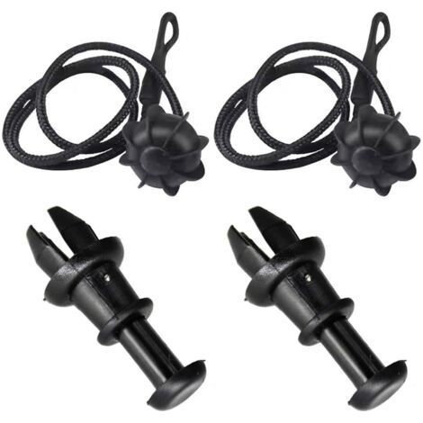 2 Pièces Cordons de Maintien Universels pour Voiture, Sangle de Fixation pour Etagères/Coffre à Bagages/Plage Arrière, avec Système de Serrage à Boule (1/5)