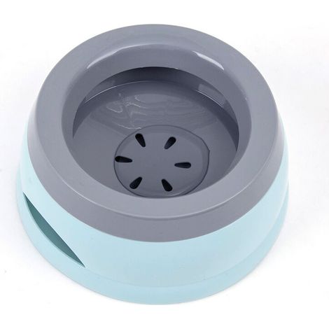 Bol de voiture pour animaux de compagnie, bol anti-déversement pour chien, bol d'eau anti-goutte pour chien, bol d'eau bleu en plastique amovible portable, bol flottant(bleu ciel) (1/5)