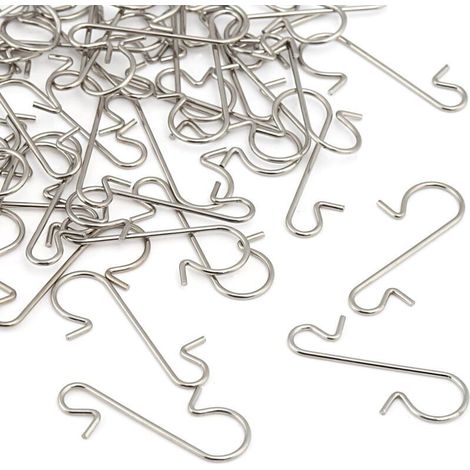120 Boule Cintre S Crochet Petits Cintres Rapides pour Boules de Noël Argent (1/5)