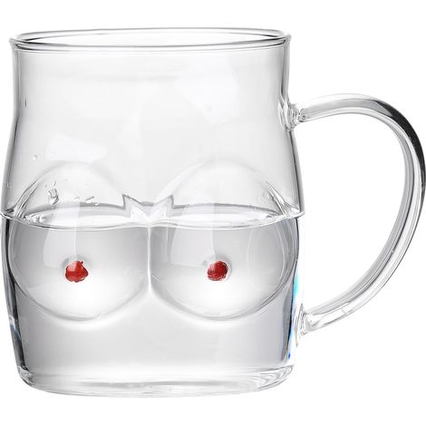 Tasse à café en verre 480ml grande capacité, verre à lait et jus pour petit-déjeuner avec anse (1/5)