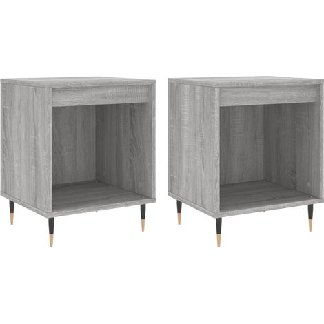 Maison Exclusive - Nachttische 2 Stk. Grau Sonoma 40x35x50 cm Hol