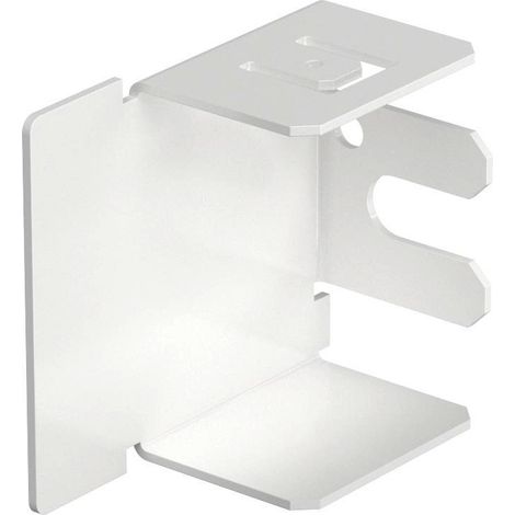 OBO Bettermann Terminale 40x40mm acciaio zincato a nastro / rivestito in plastica bianco puro RAL 9010, 6249418