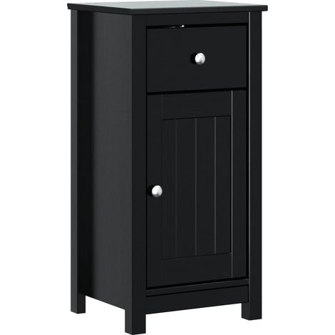Armoire de salle de bain BERG noir 40x34x80 pin massif (1/5)