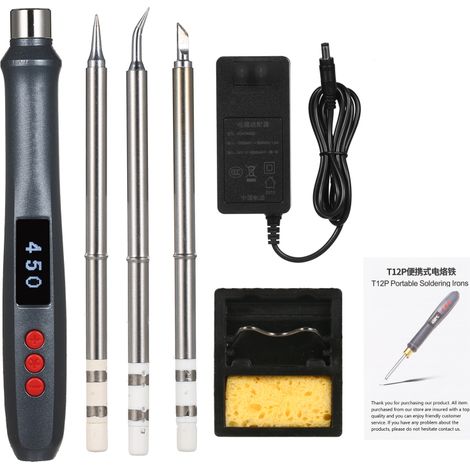 Einstellbare digitale Lötstation, 72 W, T12P-Spitze, Universalspannung 100–240 V (EU-Stecker)