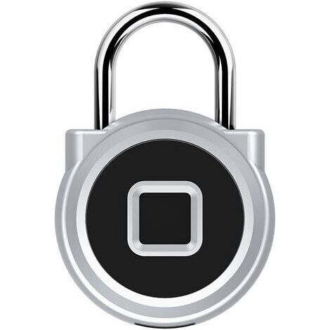 Cadenas intelligent d'empreintes digitales 200 mAh rechargeable sans clé jeux d'empreintes digitales opération facile étanche - Argent (1/5)