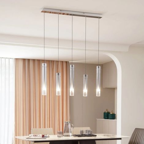 [GEBRAUCHT] B-Ware Lucande Led Deckenleuchte Korvitha 5 Flammig Grau Glas Deckenlampe Lampe Spot