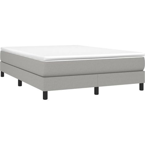 vidaXL Struttura Letto a Rete a Molle Grigio Chiaro 140x200 cm Tessuto