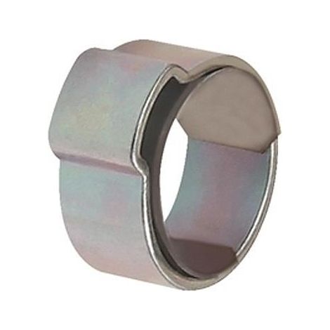 Riegler 50x Collier de serrage 1-oreille acier galvanisé brillant (W1) avec bague d'insertion Plage de serrage 11,5 - 13,3 mm - 179422 (1/3)