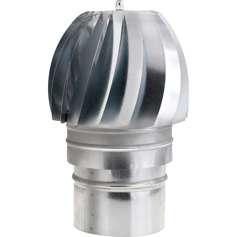 WOLFPACK LINEA PROFESSIONAL - Tappo estrattore zincato per stufa, camino, aspirazione fumi de, per tubo Ø 150 mm.