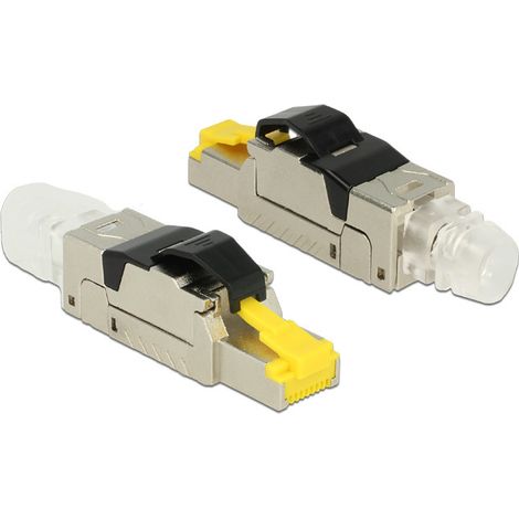 DeLOCK Delock 86285 - RJ45 - Noir - Argent - Transparent - Jaune - Zinc - 18,4 mm - 62,2 mm - 13,8 mm