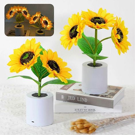 Lampe de table tournesol scintillante pour la décoration du salon (1/4)