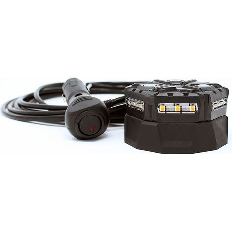 Lampeggiante a LED 12V, base magnetica, 36 LED, IP67