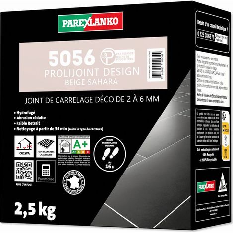 Joint de carrelage 2,5 Kg 5056 Prolijoint Design PAREXLANKO Beige Sahara