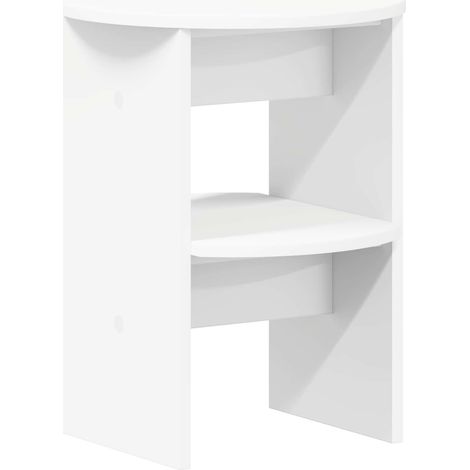 Side Cabinet White Ø40 x 50 cm Engineered Wood vidaXL