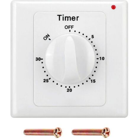Minuterie mécanique pour pompe – Interrupteur temporisé 220 V, fonction compte à rebours 30 min, prise intégrée, haute performance