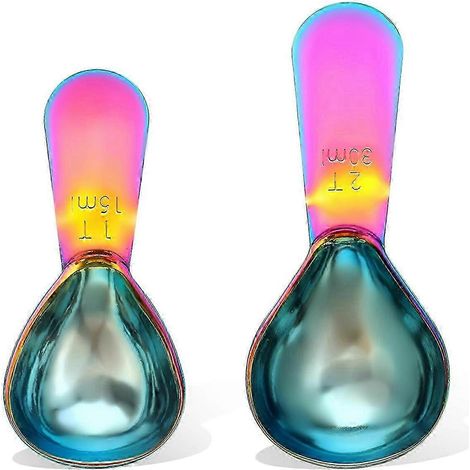 Ensemble de cuillères à café en acier inoxydable de 15 ml et 30 ml, petite cuillère pour cafetière, cuillère doseuse pour Gro JYN (1/5)