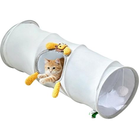 Tunnel De pour Chat Tube Pliable, Léger, pour Chat avec Fenêtre Tunnels Tubes D'Intérieur Pour Chats Adapté À L'Intérieur, L'Extérieur, Maison, Salon, Chambre, Dortoir, Balcon, Pelouse (1/5)