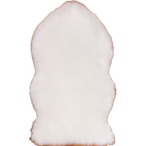Tapis En Peau De Mouton Artificielle - Hauteur 7 cm - Antidérapant - Pour Chambre Salon Cheminée - 1 Pièce (1/5)