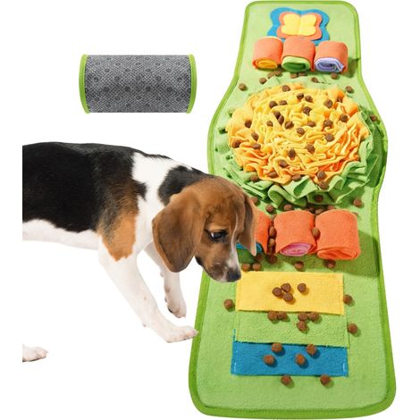Tapis de Fouille Chien, 80  30cm Tapis de Léchage, Antidérapant, Lavable et Pliable Jouet de Fouille Alimentation Lente Jeu Intelligence Chien pour Lapin