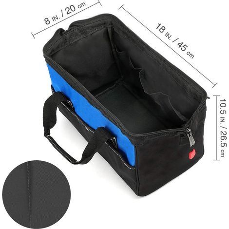 Werkzeugtasche mit mehreren Fächern und großem Fassungsvermögen, 45 cm Werkzeughalter (1/4)