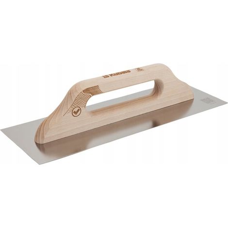 Llana lisa de acero inoxidable Kubala Wood Line 5407, 130 x 380 mm.