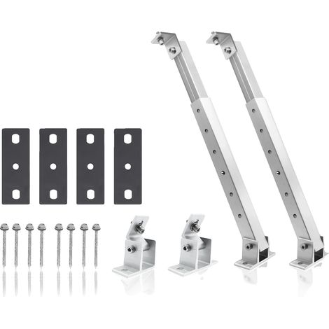 Support de panneau solaire, design en aluminium ajustable, structure de support stable, 1Ensemble (1/2)