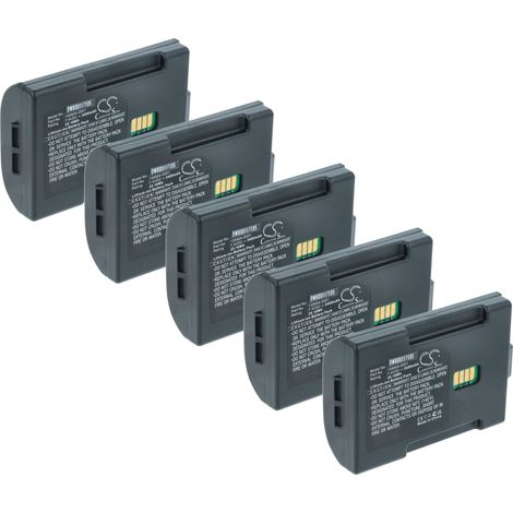 vhbw 5x Akku kompatibel mit Honeywell Txe Tecton MX7 Barcodescanner POS (3400 mAh, 7,4 V, Li-Ion)