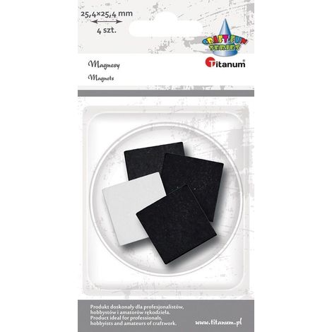 Selbstklebende quadratische Magnete, 25,4 x 25,4 mm, 4 Stück