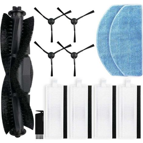 Accessories Kits compatible with Tikom G8000 / G8000 Pro, 1 rotating brush, 4 side brushes, 4 filters, 2 mop pads. Spare parts (NOT for G8000 Max) (1/4)