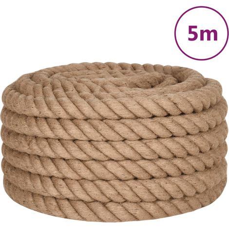 Cuerda de yute 5 m de longitud y 40 mm de grosor vidaXL