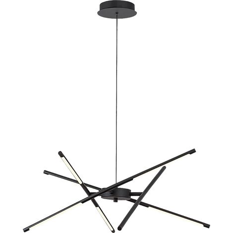 Lampadario LED Rabalux Henli 30W nero Ø76 cm regolabile (1/5)