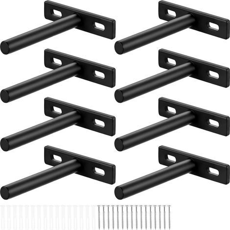 8 Pièces Supports d'étagère Flottants 3 Pouces Support Etagere Invisible, Fixation Invisible étagère Tablette Flottante Support pour le mur Mural étagère Murale (1/5)
