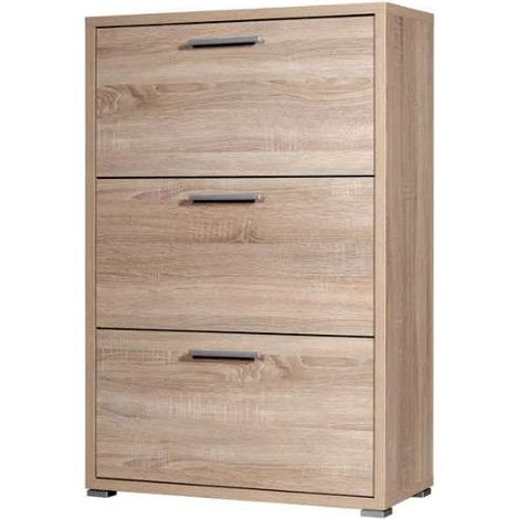 Scarpiera 3 ante a ribalta 75,3 cm X 115,7 cm in rovere somona - consegnato già montato (1/2)