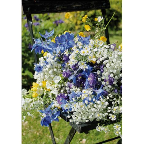 Art for the Home Outdoor Leinwandbild Garten Wanddeko - Blumen - 70x50cm (1/5)