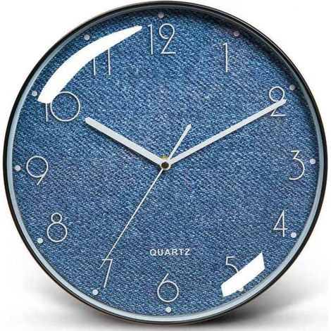 Runde Wanduhr, 25 cm Durchmesser, geräuschlos, im Retro-Stil, geeignet für Küche, Schlafzimmer und Wohnzimmer (10 Zoll).