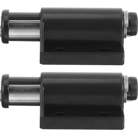 Verrous magnétiques pour armoires, disques ronds magnétiques autobloquants noirs 5,5 x 3 cm, lot de 2 (1/5)