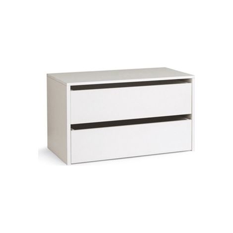 Holzkommode für Innengarderobe Farbe Weiß cm H.50xL.86,5xP.45 (1/4)