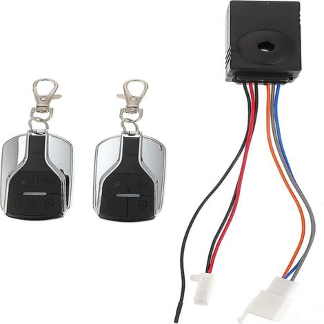 Panneau d'alarme antivol pour voiture électrique 36V-72V, klaxon de scooter, télécommande de scooter et verrou (1/4)
