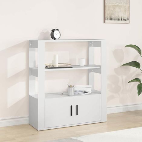 Buffet - Armoire de rangement Enfilade Blanc 80x30x90 cm Bois d'ingénierie BV321485 - BonneVie (1/5)