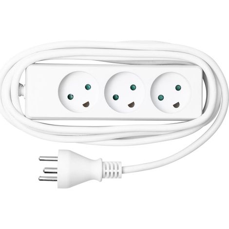 Microconnect MC-GRU0350DK Mehrfachsteckdose 5 m 3 AC-Steckdosen Indoor Weiß