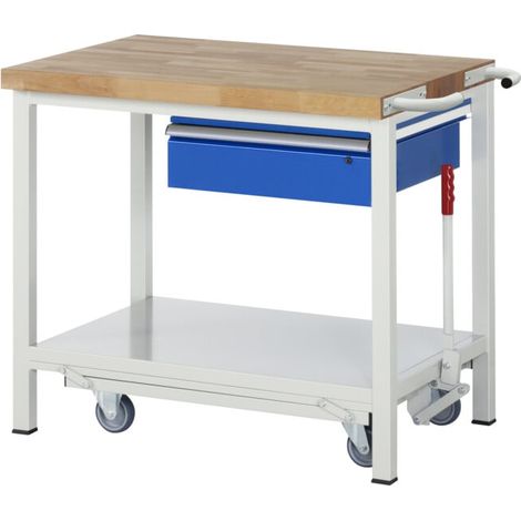 Etabli Rau avec châssis abaissable modèle 8001 L 1000 x P 700 x H 880mm (1/5)
