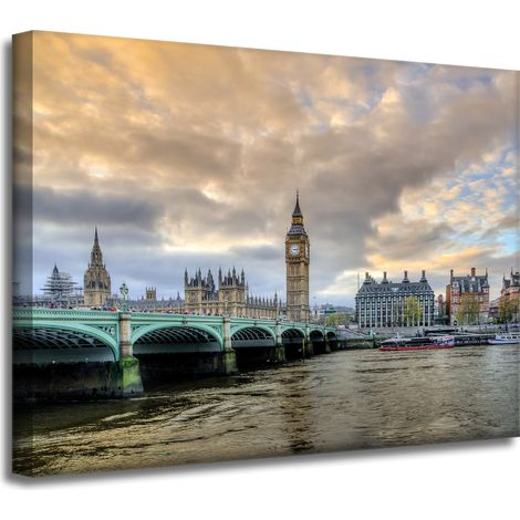 Stampa su tela Architettura Londra Big Ben 40x30