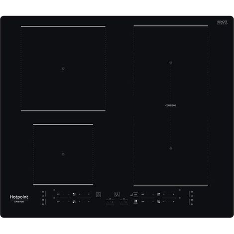 Hotpoint HB 4860B NE Noir Encastrable 59 cm Table de cuisson à induction 4 feux (1/2)
