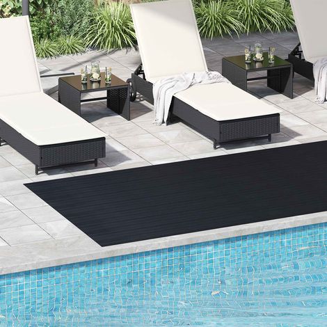Tapis de sol extérieur en caoutchouc noir 1,5 x 4 m, épaisseur 3 mm, 18.8kg - PANGIVO (1/5)