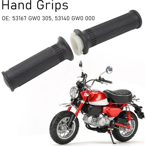 Puños para motocicleta [2 piezas] para Mini Trail Z50JZ (1979+) - Antideslizantes ABS/Goma - Ø 22 mm (1/5)