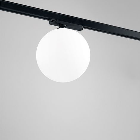 Plafoniera Sfera Per Binario Metallo Nero Acrilico Led 24W 3000K