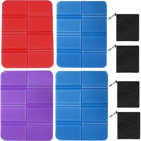 (4 piezas) Cojines plegables para asientos, cojines de espuma plegables impermeables, colchonetas de camping, cojines térmicos para asientos de uso exterior, jardín (1/5)