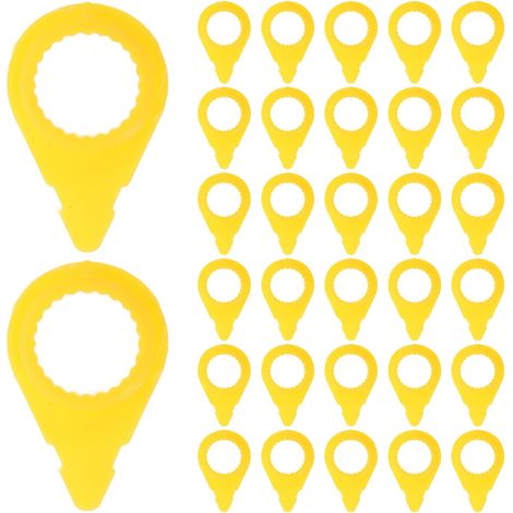 Outils pour pneus et Roues Indicateur desserrage écrous de Roue Automobile Jaune 50 pièces Plastique 7,80 x 4,40 x 0,30 cm pour Maintenance des véhicules (1/5)