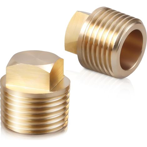 2pcs Bouchon de Vidange de Bateau en Laiton, 1/2 Pouce Bouchon de Vidange de Bateau NPT Bouchon de Vidange Garboard pour Bayliner Four Winns Glastron Larson Sea Ray Starcraft (1/5)