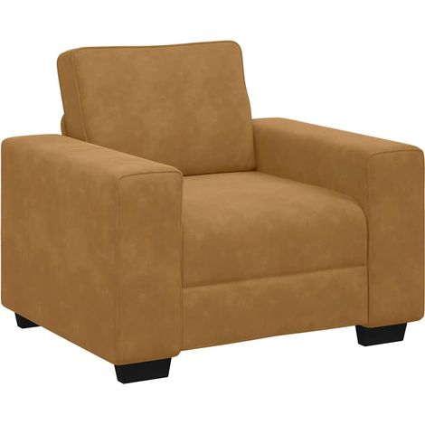 Maison Exclusive - Fauteuil canapé marron 100x77x82 cm velours (1/5)